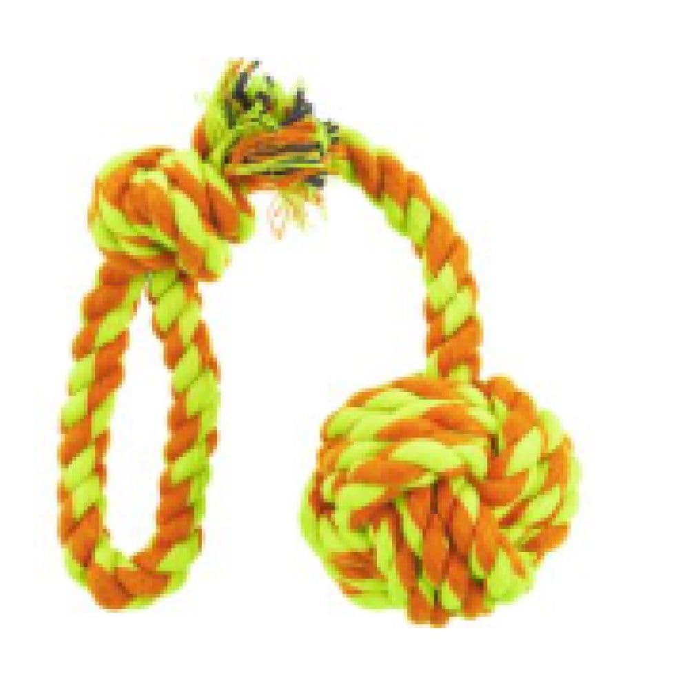 Corde balle nouée lime/orange